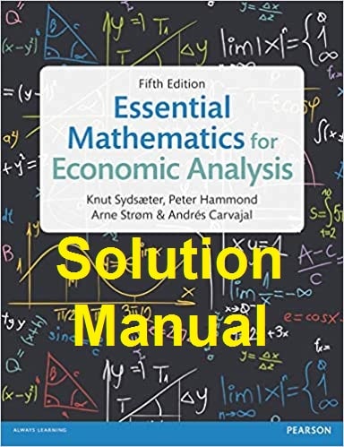حل المسائل کتاب ریاضیات ضروری برای تجزیه و تحلیل اقتصادی Sydsaeter