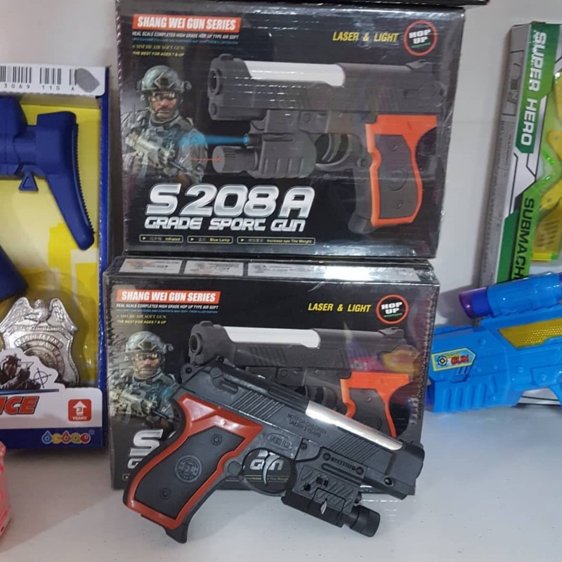            خرید اسباب بازی تفنگ کلت لیزری سه کاره به قیمت کارخانه و عمده 