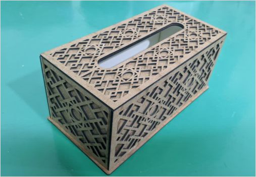 جعبه دستمال کاغذی گردویی(مدل منتظم)