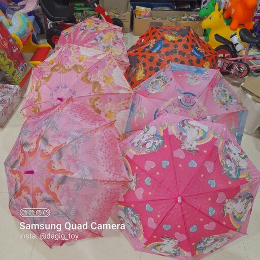     چتر کودک دخترانه خارجی به قیمت مناسب - سایز 19 پارچه ای ضد آب 