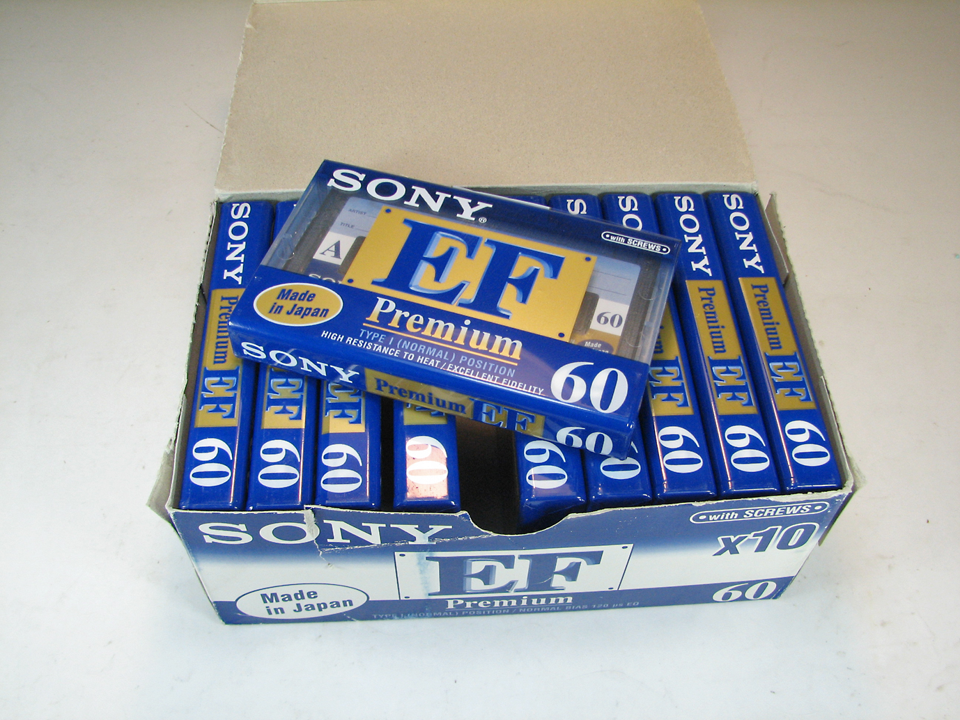 بسته کامل نوار کاست SONY EF PREMIUM 60